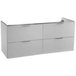 ARCOM NMK032 Ash White 47 Inch Wall Mount Bathroom Vanity Cabinet